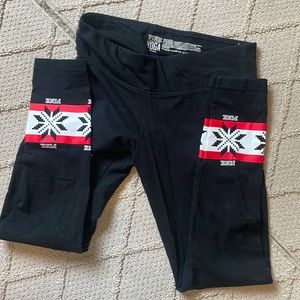 Victorias Secret Christmas Yoga Pants Leggings- medium